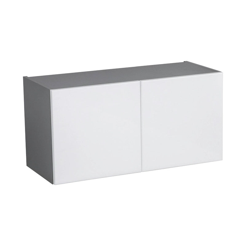 Armoire murale à double porte avec étagères réglables style Shaker