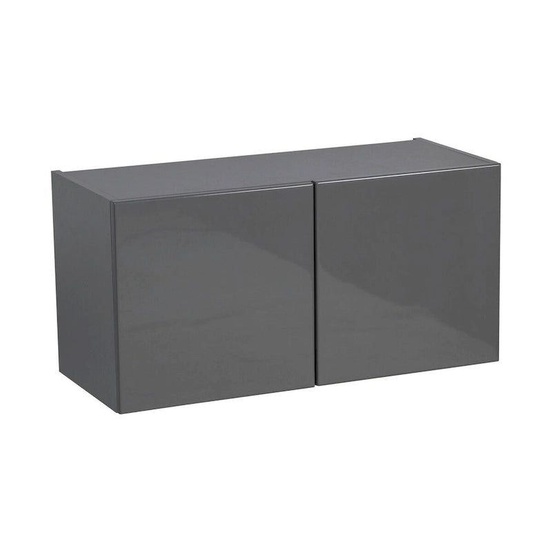 Armoire murale à double porte avec étagères réglables style Shaker