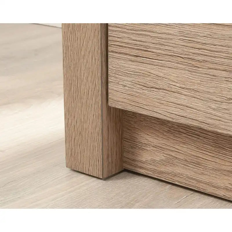 2-Drawer Lateral File Cabinet Brushed Oak Finish with Key Lock and Full Extension Slides